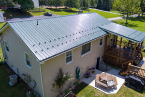 A metal roof installed by DePalma Roofing & Construction
