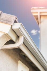 Gutters on a house